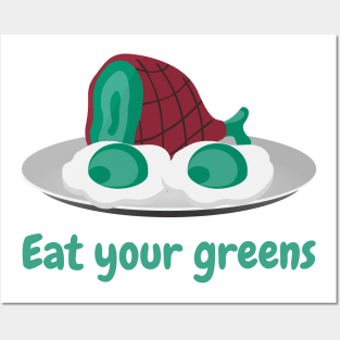 Eat Your Greens Breakfast | Funny Gift Idea for Kids Posters and Art
